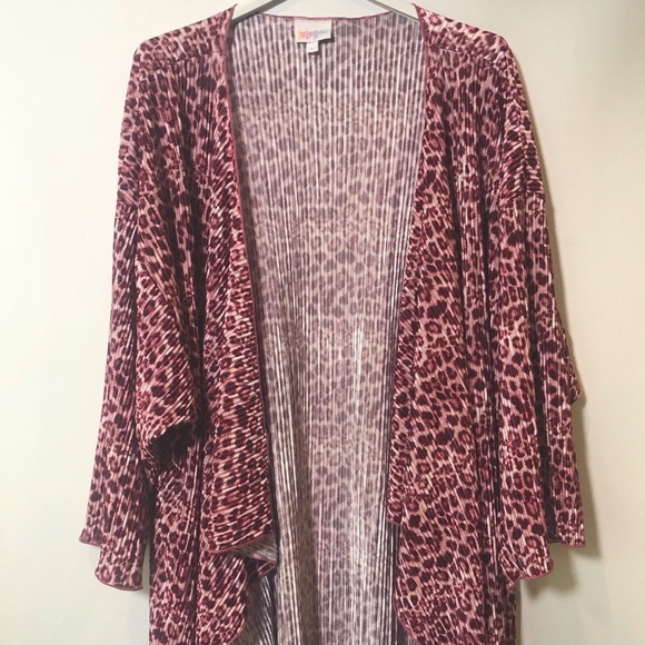 LuLaRoe Sweaters - LuLaRoe Shirley Drape Front Textured Cardigan Pink